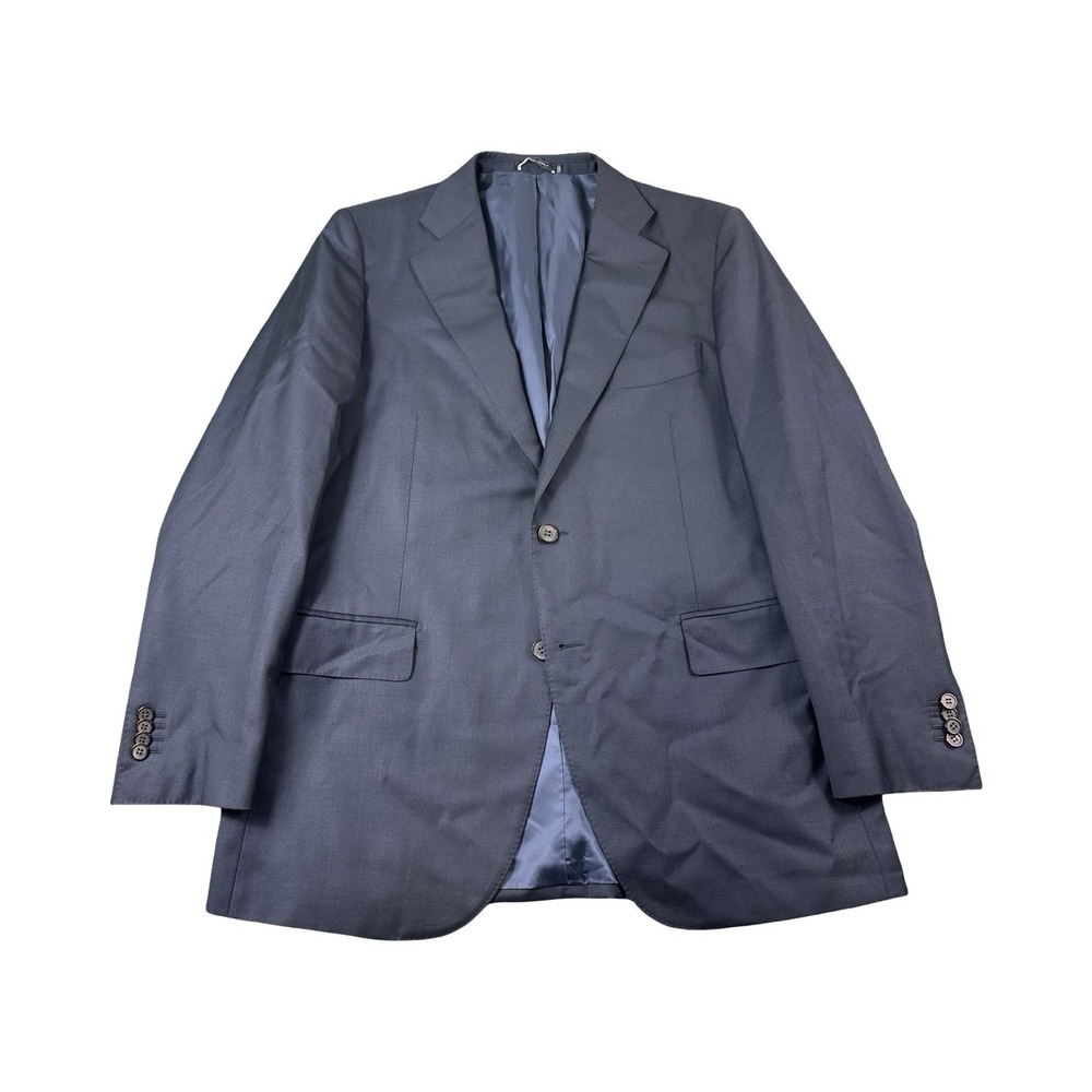 Suit Supply Navy Blue Lazio Single Breasted Vitale Barberis Sportcoat 46R Slim
